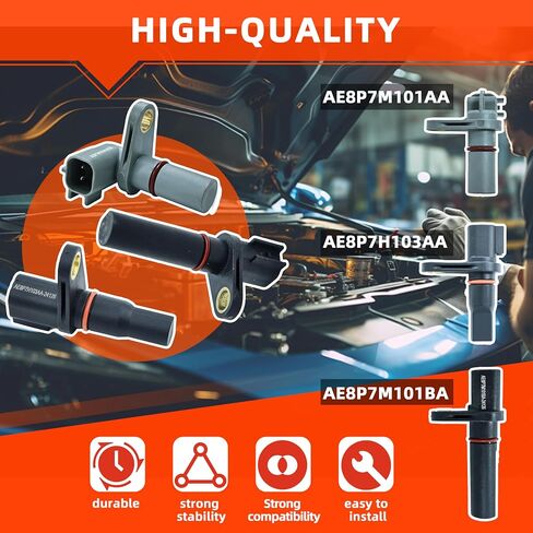 مجموعة مستشعر سرعة ناقل الحركة الأوتوماتيكي مناسبة لفورد فوكس 2011-2016، استبدال OEM: AE8P7H103A AE8P7M101AA AE8P7M101BA مجموعة واحدة in Kuwait