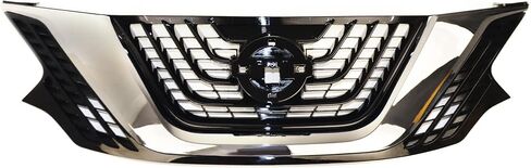 PartsFlow Front Upper Grille For 2015 2016 2017 2018 Nissan Murano Black W/Chrome Trim Bumper 623105AA0A in Saudi Arabia