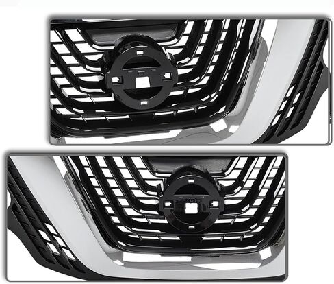 PartsFlow Front Upper Grille For 2015 2016 2017 2018 Nissan Murano Black W/Chrome Trim Bumper 623105AA0A in Saudi Arabia