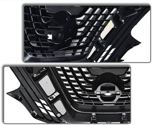 PartsFlow Front Upper Grille For 2015 2016 2017 2018 Nissan Murano Black W/Chrome Trim Bumper 623105AA0A in Saudi Arabia