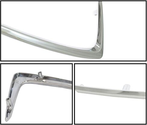 JX RACING · الأداء · الملحقات حواف الشبكة الأمامية المتوافقة مع Toyota Yaris/Yaris IA/Scion Sedan 2016 2017 2018 2019 2020 حواف جانبية للشواية الأمامية من الكروم جانب الركاب (يمين) in Kuwait