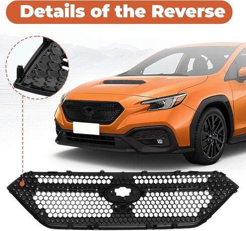 شبكة أمامية رياضية متوافقة مع Subaru WRX 2022 2023 Grill Guard لمعان لؤلؤي أسود معدني بديل مناسب مباشر in Kuwait