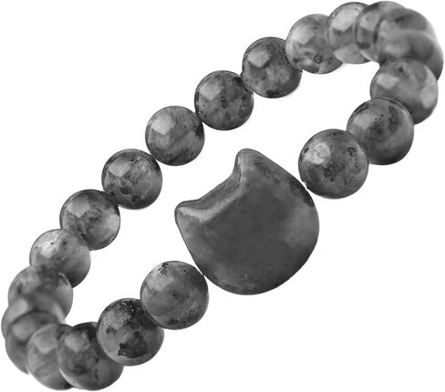 Lucky Cat Charm Bracelet for Women – Black Obsidian Beaded Bracelet for Money Attraction, Good Luck & Protection – Spiritual Feng Shui Jewelry Gift in Saudi Arabia