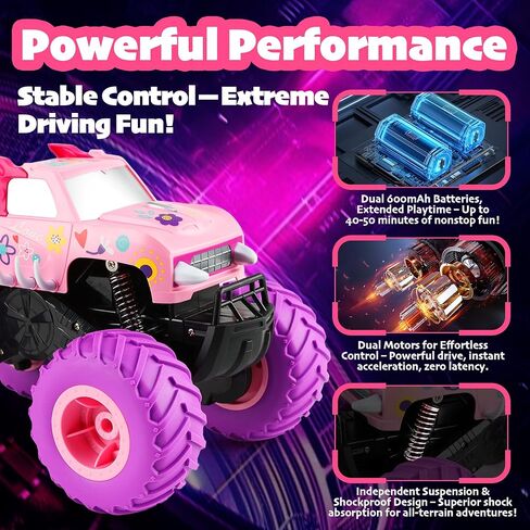 Threeking 1:16 Amphibious Monster Truck All Terrain Remote Control Car Toys in Saudi Arabia
