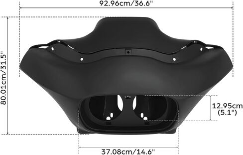 مجموعة XMT-MOTO الأمامية العلوية والخارجية الداخلية مناسبة لدراجة Harley Davidson Touring Road Glide FLTR 1993-2013 باللون الأسود اللامع in Kuwait
