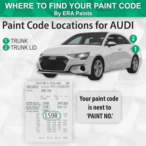 ERA Paints LZ5A - Deep Sea Blue Pearl for AUDI Exact Match Automotive Touch Up Paint Spray - 2K Essential Kit in Saudi Arabia