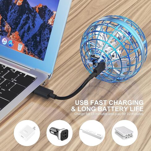 Lematrix 2024 لعبة كرة السجر السماوية الطيران ، تحوم كرة Boomerang Fly Flow Spinner ، هدايا ألعاب بارد لـ 6 7 8 9 10 11 12+ من المراهقين ، يدويون بدون طيار كوني غلوب ، ألعاب داخلية في الهواء الطلق (الأزرق) in Kuwait