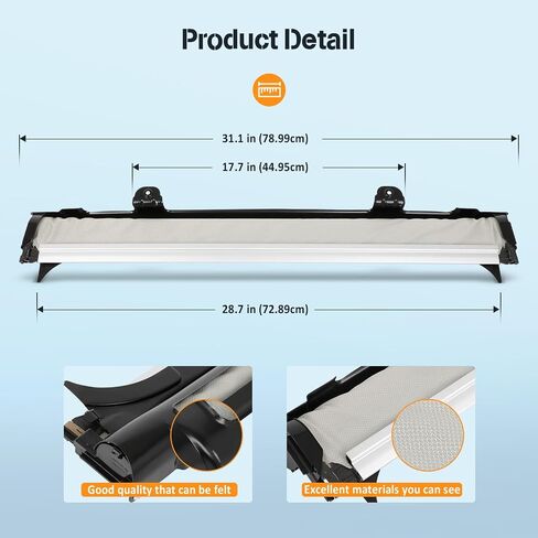 ECCPP Sunroof Sunshade Shade Curtain Cover Replacement for 2016-2018 Fit for BMW X1 2.0L 54107391796 Black in Saudi Arabia