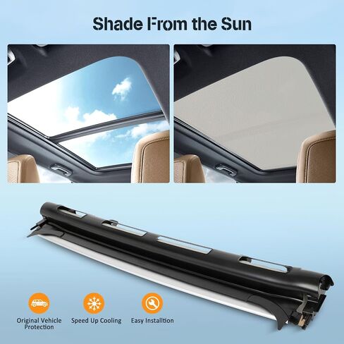 ECCPP Sunroof Sunshade Shade Curtain Cover Replacement for 2016-2018 Fit for BMW X1 2.0L 54107391796 Black in Saudi Arabia