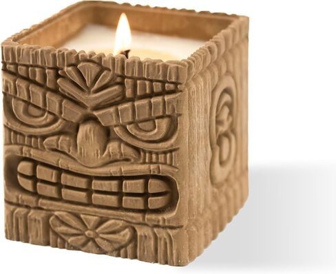 Mana Mood Sunset Island Scented Candles, Coconut & Pineapple, 9oz Large Wood Wick Candle, Soy Wax Table Torch, 60 Hours of Burn Time, Ideal Holiday Gifts for Men and Women, Perfect Summer Fragrance. in Saudi Arabia