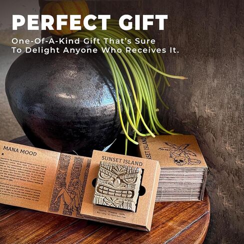 Mana Mood Sunset Island Scented Candles, Coconut & Pineapple, 9oz Large Wood Wick Candle, Soy Wax Table Torch, 60 Hours of Burn Time, Ideal Holiday Gifts for Men and Women, Perfect Summer Fragrance. in Saudi Arabia