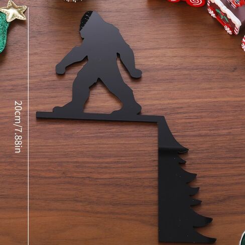 Christmas Door Corner Sign for Living Room Bedroom Office Outdoor Indoor Frame Acrylic Sasquatch Bigfoot Holiday Party Home Door Corner Decoration in Saudi Arabia