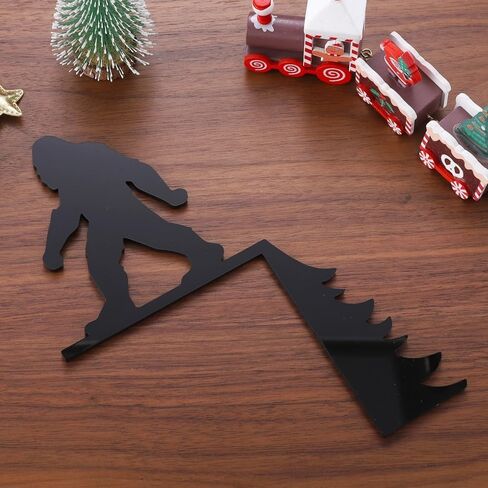 Christmas Door Corner Sign for Living Room Bedroom Office Outdoor Indoor Frame Acrylic Sasquatch Bigfoot Holiday Party Home Door Corner Decoration in Saudi Arabia