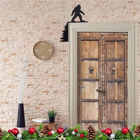 Christmas Door Corner Sign for Living Room Bedroom Office Outdoor Indoor Frame Acrylic Sasquatch Bigfoot Holiday Party Home Door Corner Decoration in Saudi Arabia