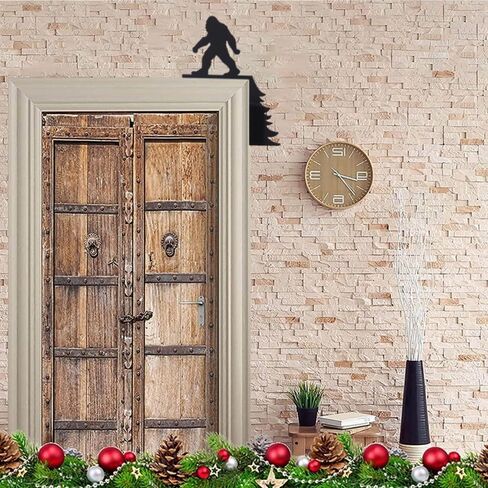 Christmas Door Corner Sign for Living Room Bedroom Office Outdoor Indoor Frame Acrylic Sasquatch Bigfoot Holiday Party Home Door Corner Decoration in Saudi Arabia