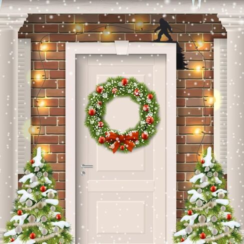 Christmas Door Corner Sign for Living Room Bedroom Office Outdoor Indoor Frame Acrylic Sasquatch Bigfoot Holiday Party Home Door Corner Decoration in Saudi Arabia