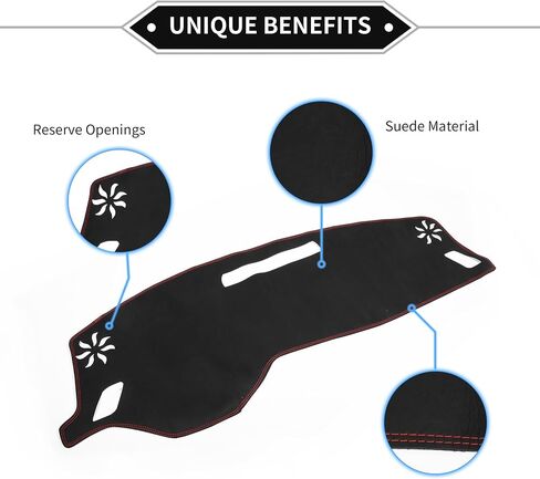 Dash Cover Compatible for Mitsubishi Outlander 2023, Non-Slip Suede Black Center Console Dashboard Cover Pad Carpet in Saudi Arabia