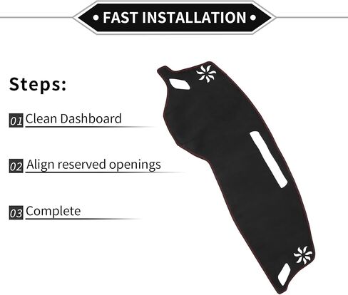 Dash Cover Compatible for Mitsubishi Outlander 2023, Non-Slip Suede Black Center Console Dashboard Cover Pad Carpet in Saudi Arabia