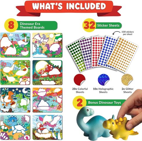 Funcils Dot Art Activity - Unicorn & Princess Sticker Kit, Toddler Art & Craft Supplies for Kids, Birthday Gifts for Boys & Girls Ages 3, 4, 5, 6, 7 Year Old - Kids Travel Toys, Airplane Must Have in Kuwait