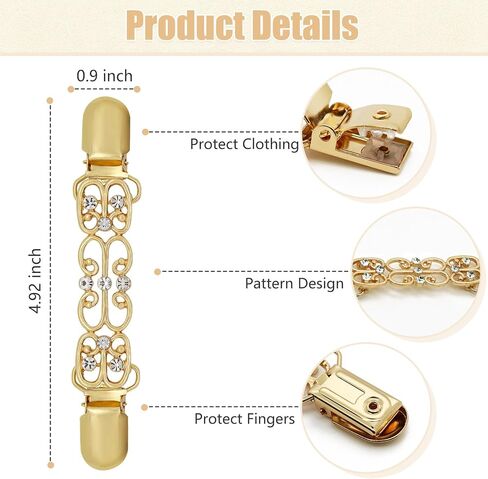 Frutain 2 Pcs Waist Cincher & Shirt Clip Retro Dress Cinch Clips for Shawl,Cardigan,Sweater,Clothes & Pant Tightener Clip(Knot) in Saudi Arabia