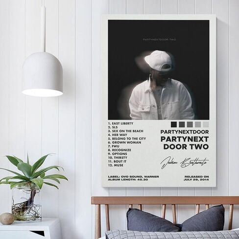 CJZCJZ PartyNextDoor Poster - Modern Music Poster for Living Room & Bedroom, 12 x 18 inches, Unframed, Glossy Finish in Saudi Arabia
