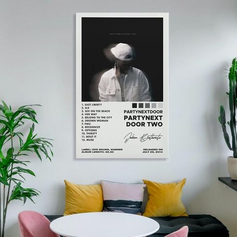 CJZCJZ PartyNextDoor Poster - Modern Music Poster for Living Room & Bedroom, 12 x 18 inches, Unframed, Glossy Finish in Saudi Arabia