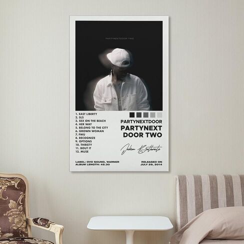 CJZCJZ PartyNextDoor Poster - Modern Music Poster for Living Room & Bedroom, 12 x 18 inches, Unframed, Glossy Finish in Saudi Arabia