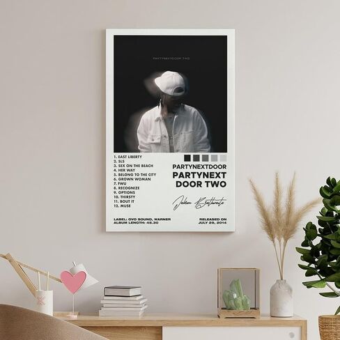 CJZCJZ PartyNextDoor Poster - Modern Music Poster for Living Room & Bedroom, 12 x 18 inches, Unframed, Glossy Finish in Saudi Arabia