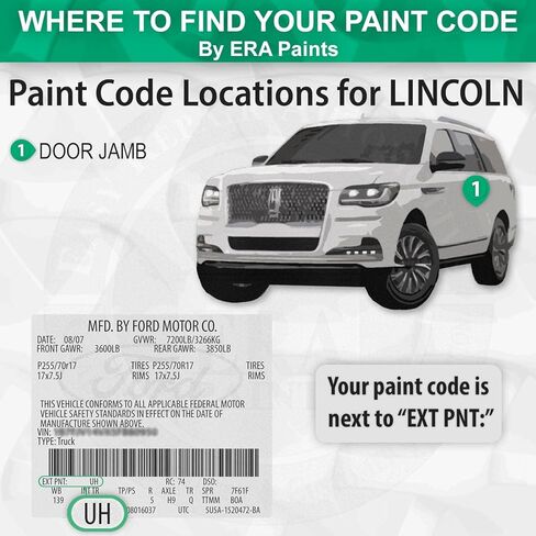 ERA Paints E4 - Vermilion for LINCOLN Exact Match Automotive Touch Up Paint Jar - Premium Kit in Saudi Arabia
