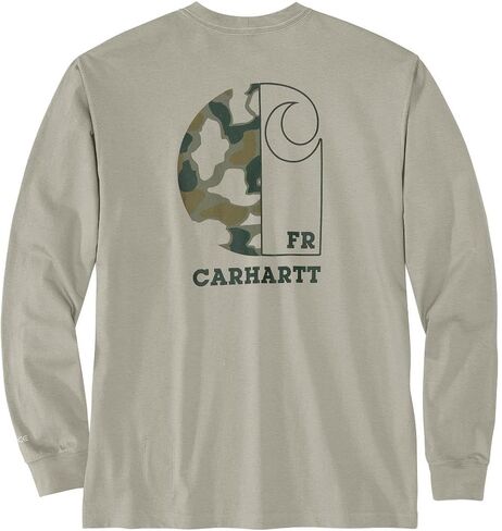 Carhartt Mens Flame Resistant Force Loose Fit Lightweight Long-Sleeve Camo C Graphic T-Shirt in Saudi Arabia