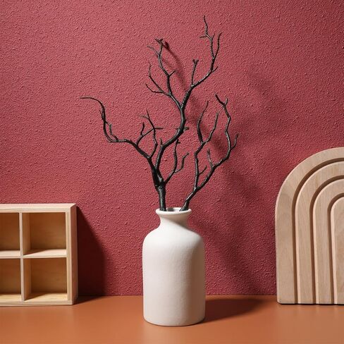 TEHAUX 4pcs Artificial Branches, Black Plastic Antler Shaped Tree Branch DIY Craft Twigs, Decorative Tree Stems for Vase Halloween Christmas Home Decor, Black 13.77 Inch in Saudi Arabia