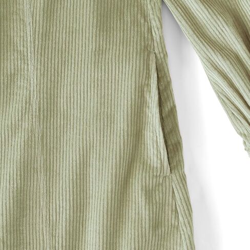 Lands' End Women's Wide Wale Cord Popover Long Sleeve Shirt Dress in Saudi Arabia