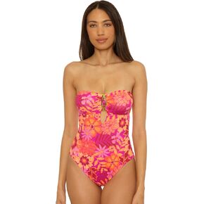 BECCA Women's Copacabana Bandeau One Piece Swimsuit, Adjustable, Bathing Suits in Kuwait