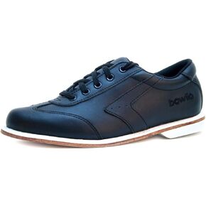 Bowlio Nero Unisex Leather Bowling Shoes - Black in Saudi Arabia