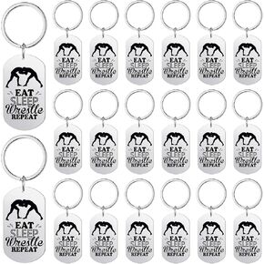 Quelay 24 قطعة سلسلة مفاتيح المصارعة ملهمة سلاسل المفاتيح المصارعة سحر حلقة رئيسية المصارعة هدايا عيد الميلاد السائبة للمصارعين ومشجعي المصارعة in Kuwait