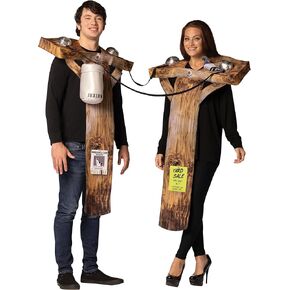 Rasta Imposta Electric Utility Poles Couples Halloween Costume Electricity Wires Power Lines Funny Dress Up Mens Womens Costumes, Adult One Size in Saudi Arabia