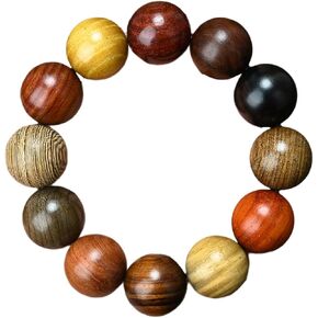 Handcrafted Wooden Bead Bracelet Mixed Natural Wood Colors Prayer Bracelet for Men or Women,1pc/pack in Kuwait