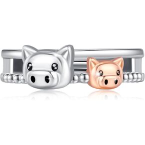 Bear Rings for Women Sterling Silver Bear Open Rings Adjustable Rings Bear Holding Honey Pot Ring Cute Animal Rings Jewelry for Birthday Christmas in Saudi Arabia