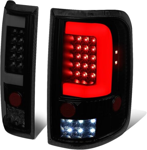 Auto Dynasty Full LED Tail Light Compatible with 2004-2008 Ford F150 Lobo, with 3D LED Stripe Bar, Brake & Reverse Lamps, Black Housing Smoke Lens in Saudi Arabia