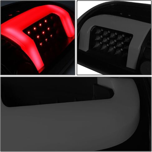 Auto Dynasty Full LED Tail Light Compatible with 2004-2008 Ford F150 Lobo, with 3D LED Stripe Bar, Brake & Reverse Lamps, Black Housing Smoke Lens in Saudi Arabia