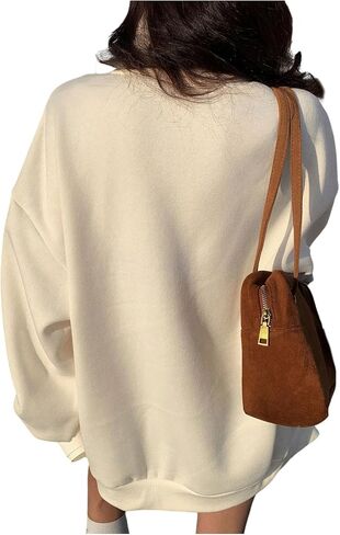 SweatyRocks Women's Half Zip Oversized Sweatshirt Quarter Zip Pullover Fall Fashion Hoodies in Saudi Arabia