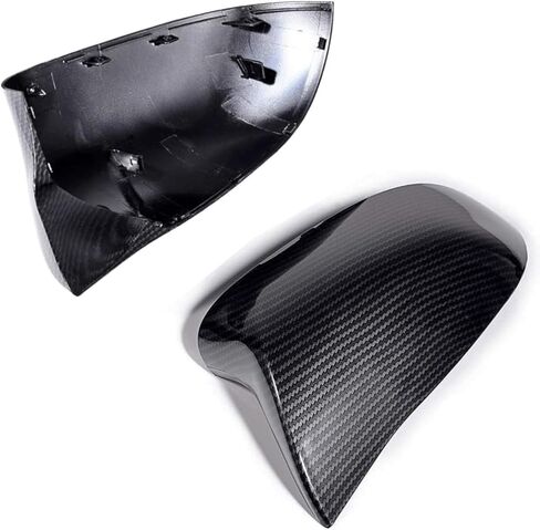 أغطية أغطية مرآة جانبية من AtticZone متوافقة مع BMW X5 F15، X6 F16، X3 F25، X4 F26 2014-2018، غطاء مرآة الرؤية الخلفية للباب بديل على شكل قرن، أسود لامع in Kuwait