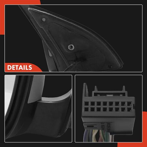 A-Premium Driver Side Power Door Mirror - Compatible with Volkswagen Golf/GTI 2010-2014, Golf R 2012-2013 - Heated Power Folding Black Outside Rear View Mirror w/Turn Signal and Puddle Light in Saudi Arabia