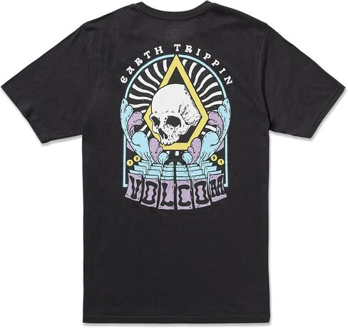 تي شيرت رجالي بأكمام قصيرة منقط منقط من Volcom - تي شيرت برقبة دائرية من مزيج القطن الناعم، خفيف الوزن وجيد التهوية in Saudi Arabia