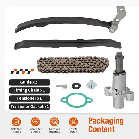 For Yamaha MOTO-4 200 225 250 YFM200 YFM225 YFM250 TTR225 TTR230 Cam Timing Chain & Tensioner Guide w/Gasket 2HT-12210-10-00 in Saudi Arabia