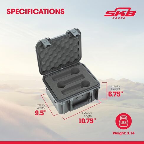 SKB 3i-1610-MC8 iSeries Case for up to 8 Microphones in Kuwait