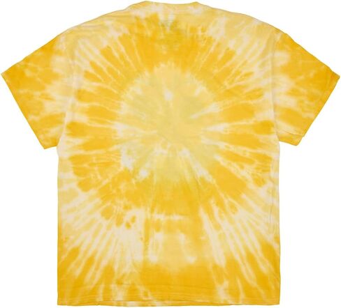 Spongebob Squarepants Big Face Spongebob Men's Yellow Spiral Wash Crew Neck Short Sleeve T-Shirt in Saudi Arabia