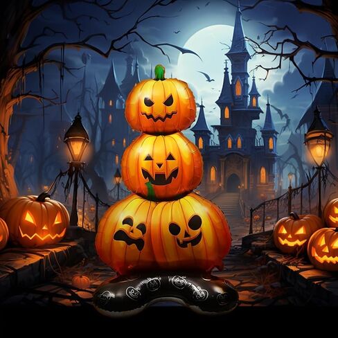 Scary Halloween Hanging Ornament Foil Pumpkin Large Decorations for Halloween Birthday Party Supplies, Orange in Saudi Arabia
