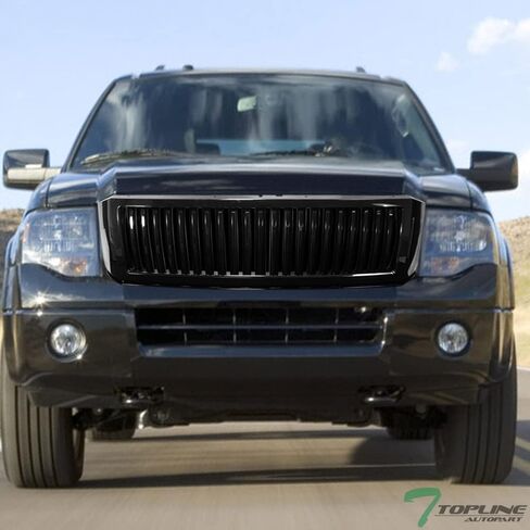 7422438448491 Compatible With 2007-2014 Ford Expedition Glossy Black Vertical Front Bumper Grill Grille in Saudi Arabia