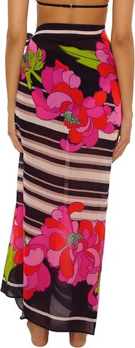 Trina Turk Women's Standard Bougainvillea Pareo, Casual, Floral Print, Beach Cover Ups, Multicolor in Kuwait